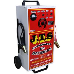 Carregador de bateria 50 Amp. 6/12 V com auxiliar de partida - JTS