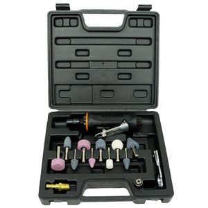 Kit Mini Retífica Pneumática de 1/4" com 10 Pontas - WAFT