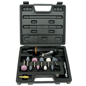 Kit Mini Retífica Pneumática de 1/4" com 10 Pontas - WAFT