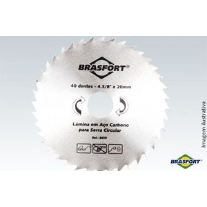 Serra Circular em Aço Carbono 40 Dentes (43/8” x 20) - Brasfort