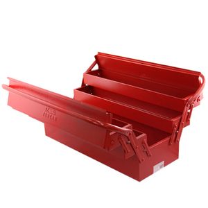 Caixa p/ Ferramentas 5 Gavetas 50cm Reforçada Vermelha - FERCAR