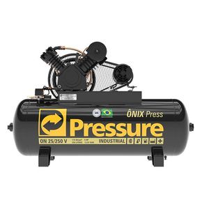 Compressor de ar 25 pés 250 Litros alta pressão ÔNIX Trifásico - PRESSURE-ON25/250