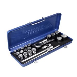Jogo de Soquetes Sextavados e Acessórios 1/2" (23 pçs) - GEDORE