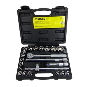 Jogo De Soquetes De 1/2" 22 Pçs - STANLEY