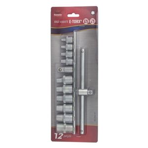 Jogo de Soquete Bits E-Torx 1/2” e 3,8” - CORNETA