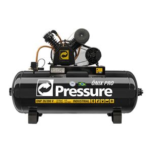 Compressor de ar 20 pés 200 litros Alta Pressão Onix Industrial trifásico - PRESSURE