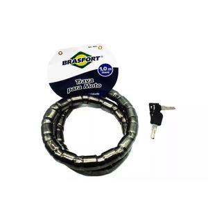 Trava antifurto para moto com 22 mm X 1 m Brasfort 7012