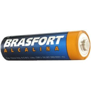 Pilhas tipo alcalina AAA 2 peças 1,5V Brasfort 6300