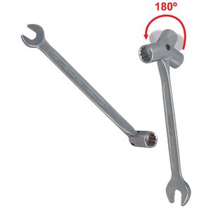 Chave de Aperto Fixa com Soquete Articulado 13 mm - KING TONY