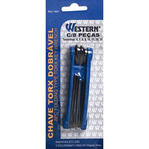 Chave Torx Canivete T6 a T25 Dobrável - WESTERN