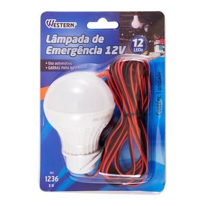 Lâmpada de Emergência LED 12V - WESTERN