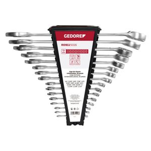 Jogo Chave Combinada 1/4"-1.1/4" 16 pçs - GEDORE RED