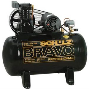 Compressor de Ar Bravo CSL 10BR/100L 60HZ 110/220V - Schulz