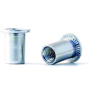 Porca Rebite Cilíndrica M-8 100 Pçs - PZR