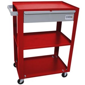 Carrinho Prateleira c/ 1 Gaveta Vermelho – ORK