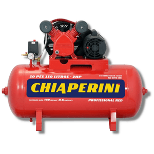 Compressor de ar 10 pés 110 Litros media Pressão Monofásico - CHIAPERINI