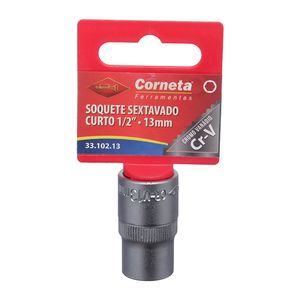 Soquete Sextavado Curto 1/2" 13mm – 3310213 CORNETA