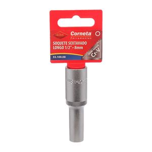 Soquete Sextavado Longo 1/2" 8mm – 3310008 CORNETA