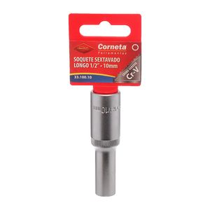 Soquete Sextavado Longo 1/2" 10mm – 3310010 CORNETA