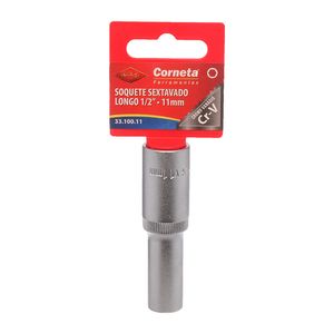Soquete Sextavado Longo 1/2" 11mm – 3310011 CORNETA