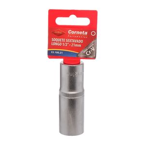 Soquete Sextavado Longo 1/2" 21mm – 3310021 CORNETA