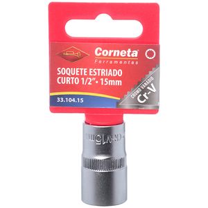 Soquete Estriado 1/2" X 15mm – 3310415 CORNETA
