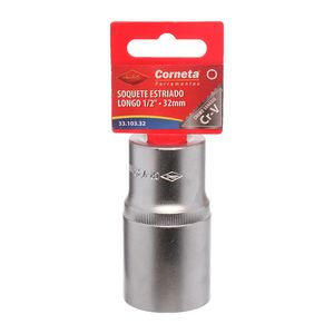 Soquete Estriado Longo 1/2" X 32mm – 3310332 CORNETA