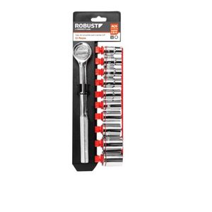 Jogo de Soquetes Sextavados 1/2"- D26-11B ROBUST