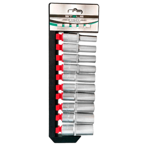 Jogo de Soquete Sextavado Longo ½” 10 ao 22mm 10Pçs - 1359055 STELS
