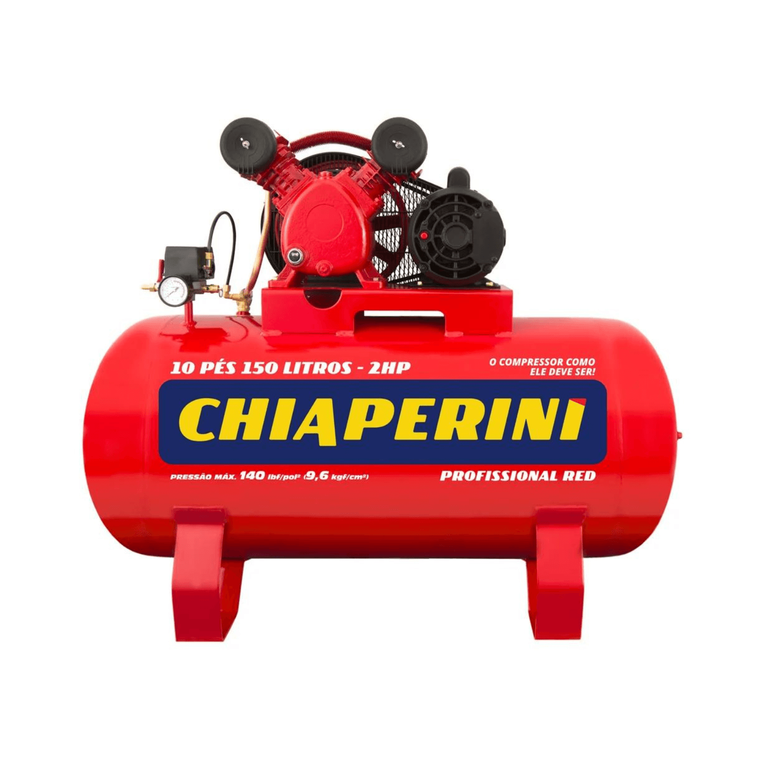 Promo! Compressor de Ar 10 PCM 150L 19607 CHIAPERINI RED