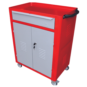 Carrinho p/ Ferramentas Fechado c/ 1 Gaveta Vermelho C07 - F980V FERCAR