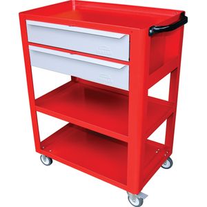 Carrinho p/ Ferramentas Aberto c/ 2 Gavetas Vermelho C03 - F1077V FERCAR