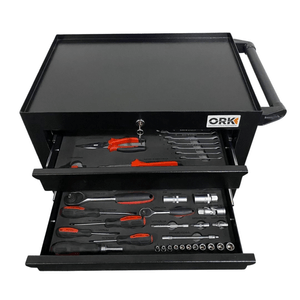 Carrinho de Ferramentas com 5 Gavetas Preto + Jogo de Ferramentas 9SR e EVA - CAR-045PJ ORK