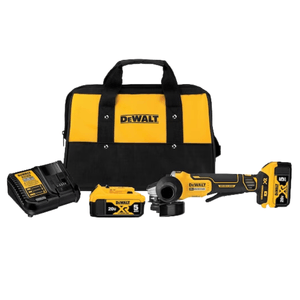 Kit de Esmerilhadeira Angular 4-½”, Carregador, 2 Baterias de 5.0Ah e Bolsa para Transporte - DCG413P2-BR DEWALT