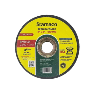 Rebolo Cônico para Alvenaria 3”x2” - 11538S STAMACO