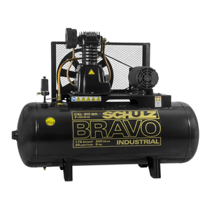Compressor de Ar de Pistão Bravo CSL 20 Pés 200L Trifásico - 922.7759-0 SCHULZ