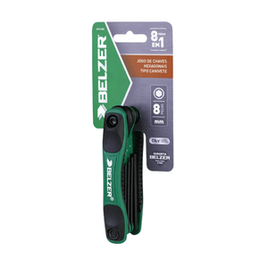 Jogo de Chave Allen tipo Canivete 1.5 a 8mm 8 Pçs - 09121BZ BELZER