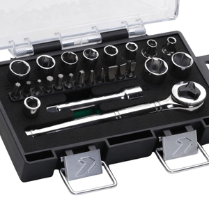 Jogo de Soquete Sextavado 1/4 com 25 Pçs - 234410IBJ SATA