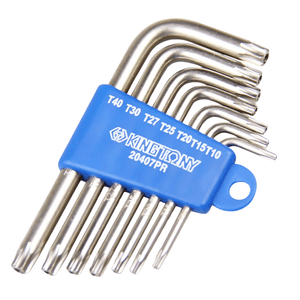 Jogo de Chave Torx Tipo L com Guia (7 Pçs) - 20407PR KING TONY