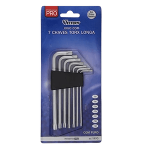 Jogo de Chave Torx Longa Com Guia Tipo L (7 pçs) - WESTERN