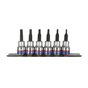 Jogo de Chave Torx de 5 Lados com Guia T10 - T30 (6 Pçs) - KING TONY