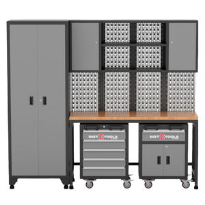 Conjunto de Armários Modulados 9 Pçs Cinza - 1205100653 SIGMA