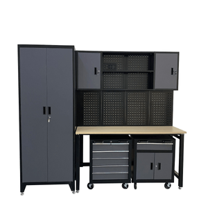Conjunto de Armários Modulados 9 Pçs Cinza - 1205100653 SIGMA