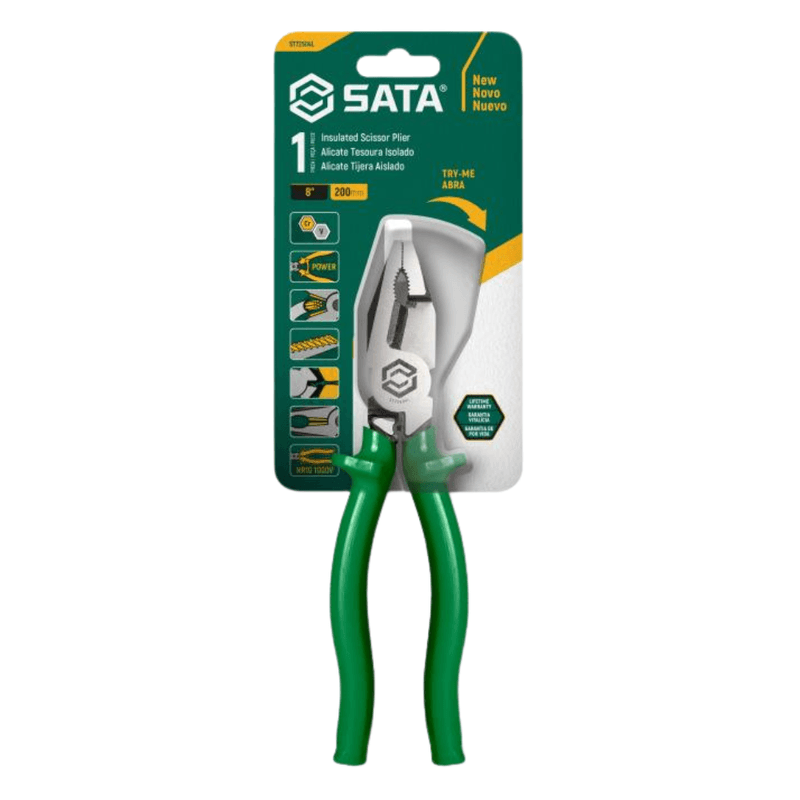 alicate-corte-tesoura-profissional-isolado-8”-st72504l-sata 2