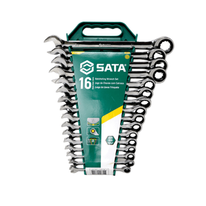 Jogo de Chave Combinada c/ Catraca 8-24mm 16Pçs - ST08034L SATA