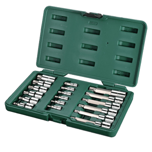 Jogo de Soquete Bits Torx 18 Pçs 1/4" e 1/2" -  ST09052SJ  SATA